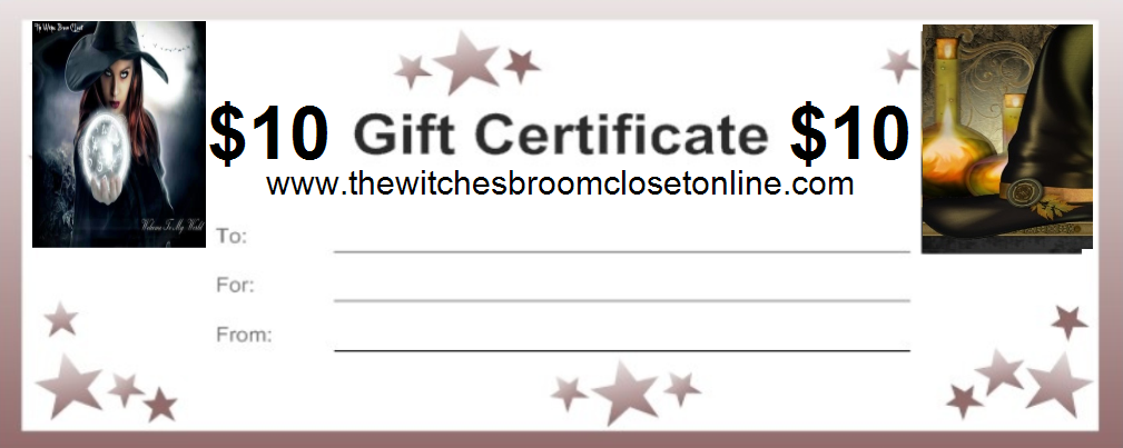 10.00 Gift Certificate - Click Image to Close